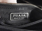 Prada Black Saffiano Leather and Nylon Tessuto Small Chain Bag