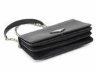 Prada Black Saffiano Leather and Nylon Tessuto Small Chain Bag