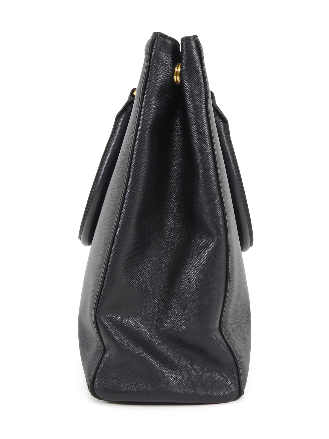Prada Black Saffiano Leather Top Handle Tote Bag