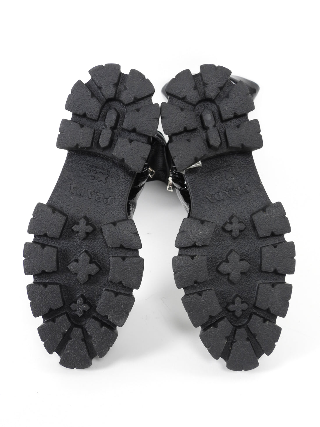 Prada Black Patent Over The Knee Flat Monolith Boots - 37
