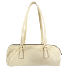Prada Vintage Beige East West Aged Leather Barrel Bag