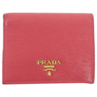 Prada Pink Saffiano Leather Bifold Compact Wallet