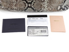 Prada Grey Brown Pitone Lucido Python Leather Ball Clasp Frame Bag
