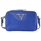 Prada Blue Leather Bandoliera Small Crossbody Bag