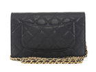 Chanel Black Caviar Leather CC Classic Wallet on Chain GHW