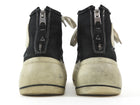 R13 Faded Black Distressed Canvas Kurt High Top Platform Sneakers - 9