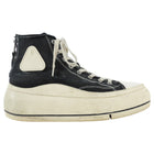 R13 Faded Black Distressed Canvas Kurt High Top Platform Sneakers - 9