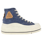 R13 Kurt High Top Denim Platform Sneaker Blue - 37