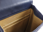 Chanel Dark Midnight Navy Vertical Coco Pearl Crush Leather Flap Phone Holder Bag