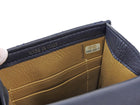 Chanel Dark Midnight Navy Vertical Coco Pearl Crush Leather Flap Phone Holder Bag