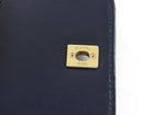 Chanel Dark Midnight Navy Vertical Coco Pearl Crush Leather Flap Phone Holder Bag