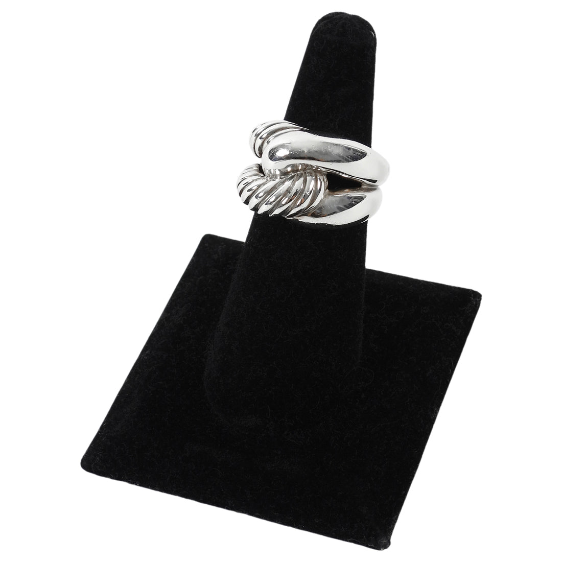 David Yurman Sterling Silver Cable Infinity Knot Ring - 6