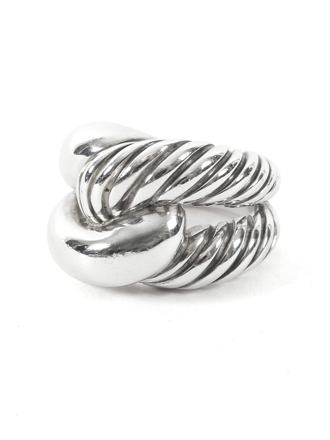 David Yurman Sterling Silver Cable Infinity Knot Ring - 6
