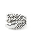 David Yurman Sterling Silver Cable Infinity Knot Ring - 6