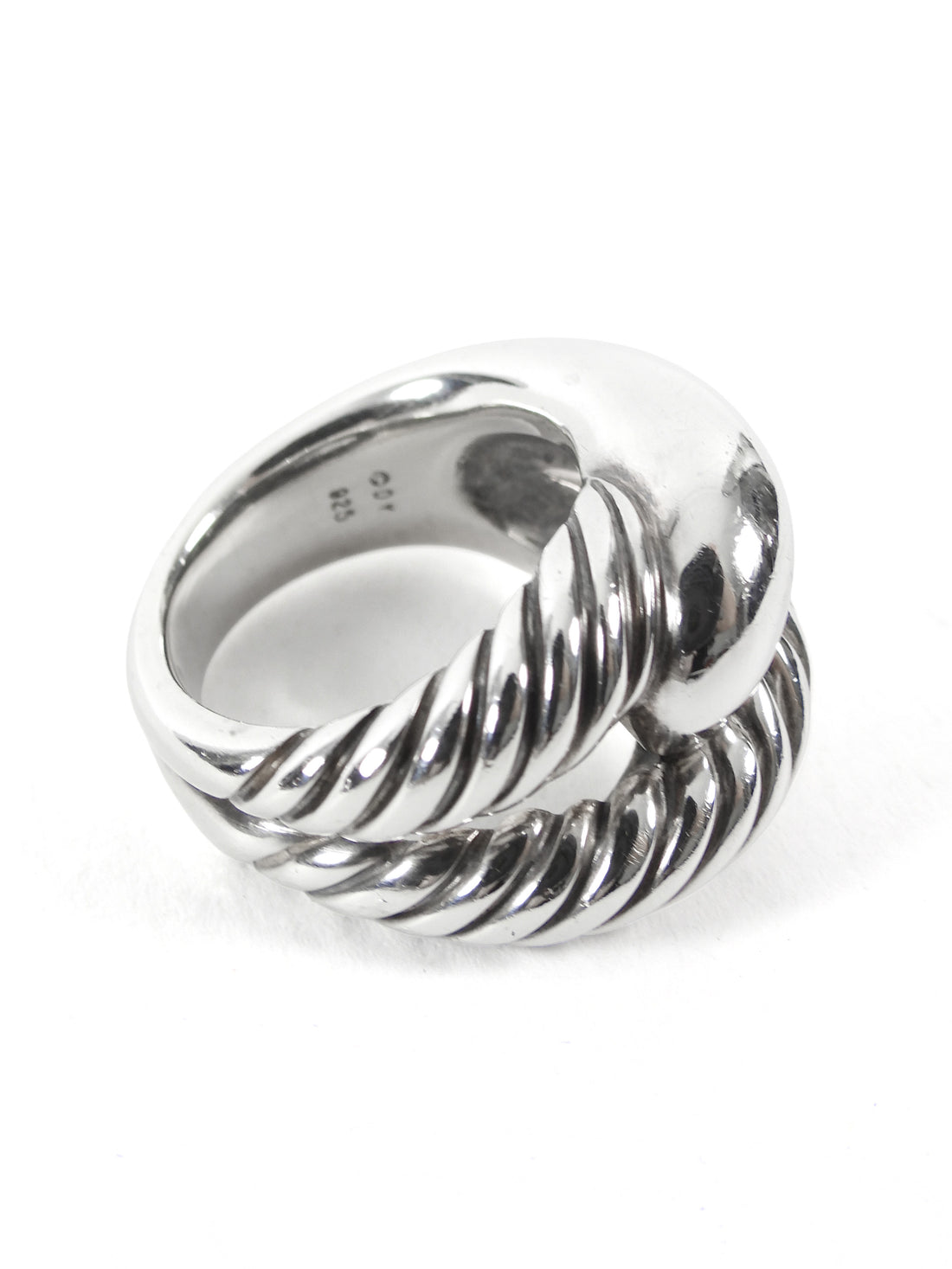 David Yurman Sterling Silver Cable Infinity Knot Ring - 6