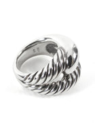 David Yurman Sterling Silver Cable Infinity Knot Ring - 6