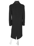 Rick Owens Black Virgin Wool Double Breasted Notch Lapel Coat