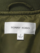 Ronny Kobo Army Green Nylon Elastic Waist Norell Bomber Jacket - S