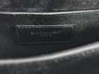 Saint Laurent Mini Cassandra Canvas and Black Leather Top Handle Bag
