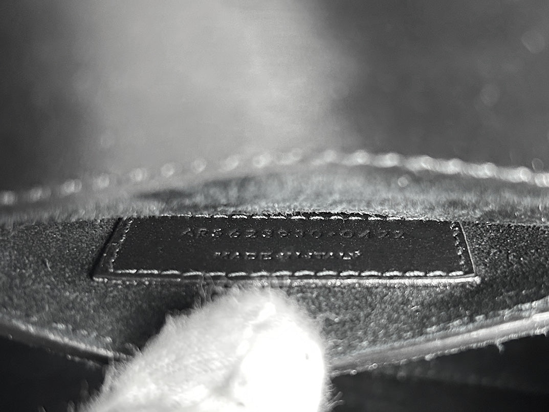 Saint Laurent Mini Cassandra Canvas and Black Leather Top Handle Bag