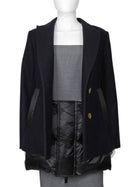 Sacai Navy Wool Melton Nylon Puffer Combo Jacket - JP 3 / L
