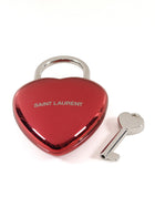 Saint Laurent Heart Padlock and Key Charm