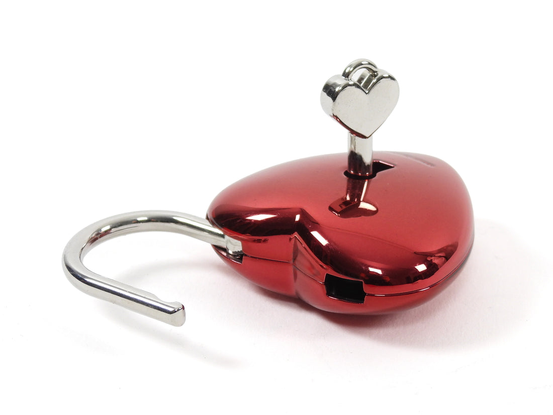Saint Laurent Heart Padlock and Key Charm