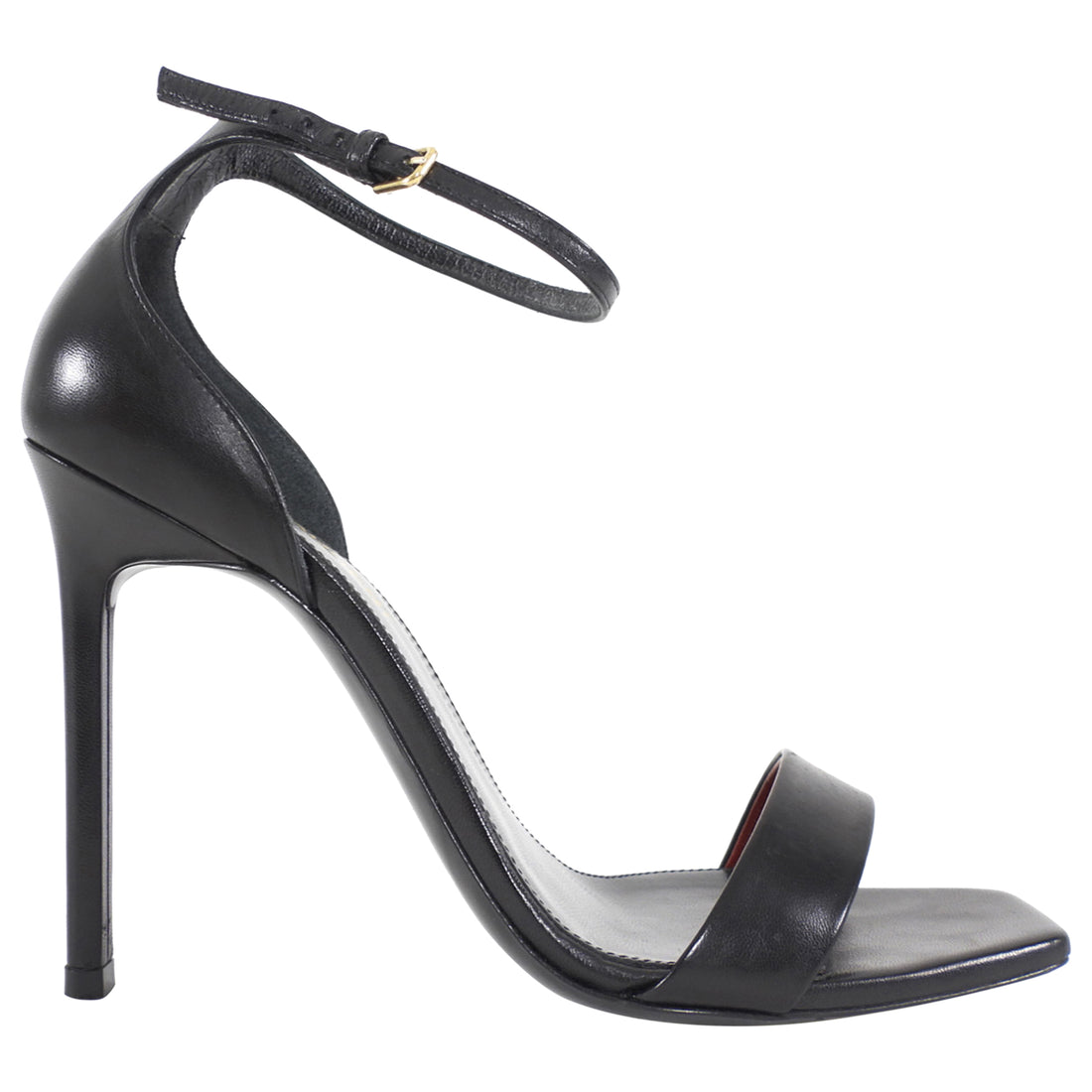 Saint Laurent Amber 105 Black Leather Sandals - 37