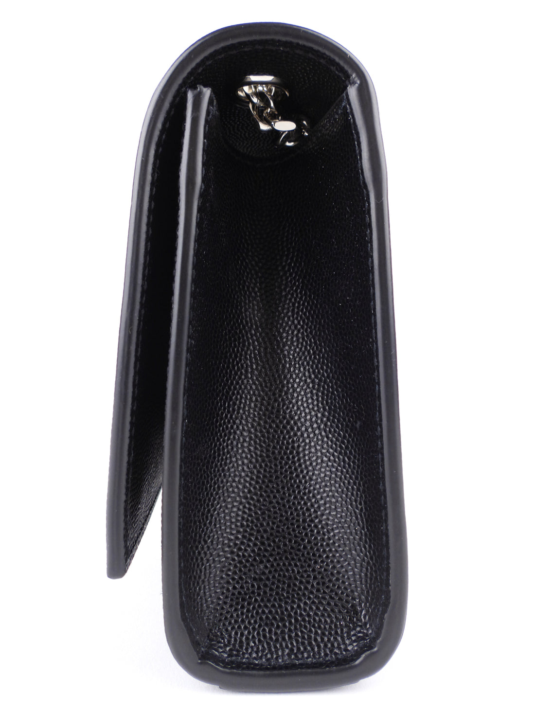 Saint Laurent Black Grained Leather Small YSL Kate Chain Crossbody Shoulder Bag