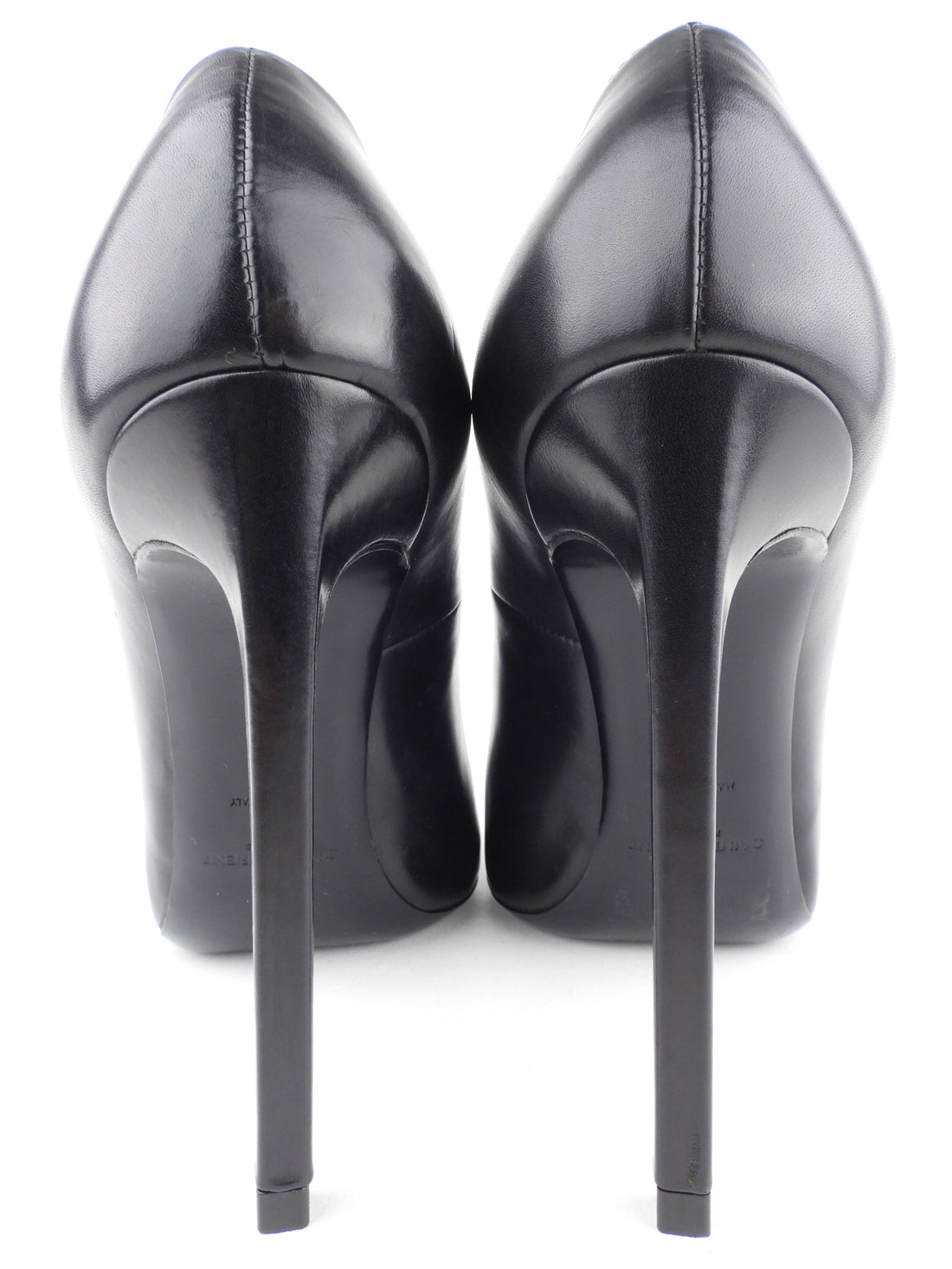 Saint Laurent Black Leather Anja Stiletto Heel Pumps - 36