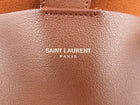 Saint Laurent Brown Leather Shopping Tote with Pouch
