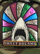 Saint Laurent Camo Canvas City Sweet Dreams Shark Backpack