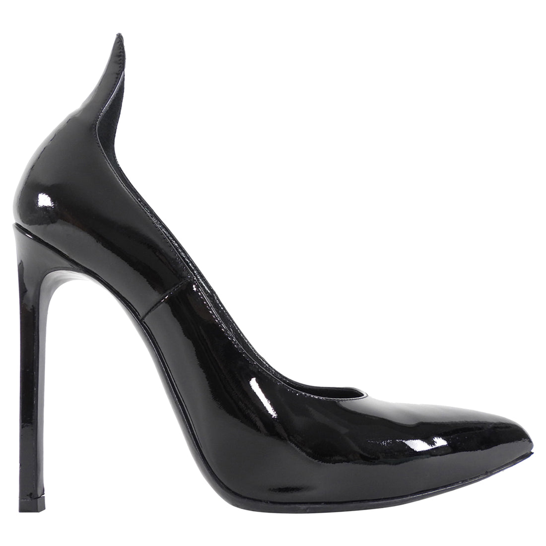Saint Laurent Black Patent Leather 115mm High Heel Pumps - 36.5