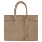 Saint Laurent Sac du Jour Large Taupe Brown Grained Leather Tote Bag