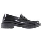 Saint Laurent Black Glossed Leather Le Loafer 15 Shoes - 37