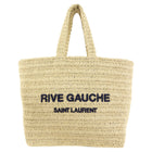 Saint Laurent Rive Gauche Woven Raffia Beach Large Tote Bag