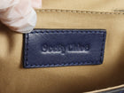 See by Chloe Navy and Tan Brown Leather Gold Chain Mara Saddle Crossbody Bag