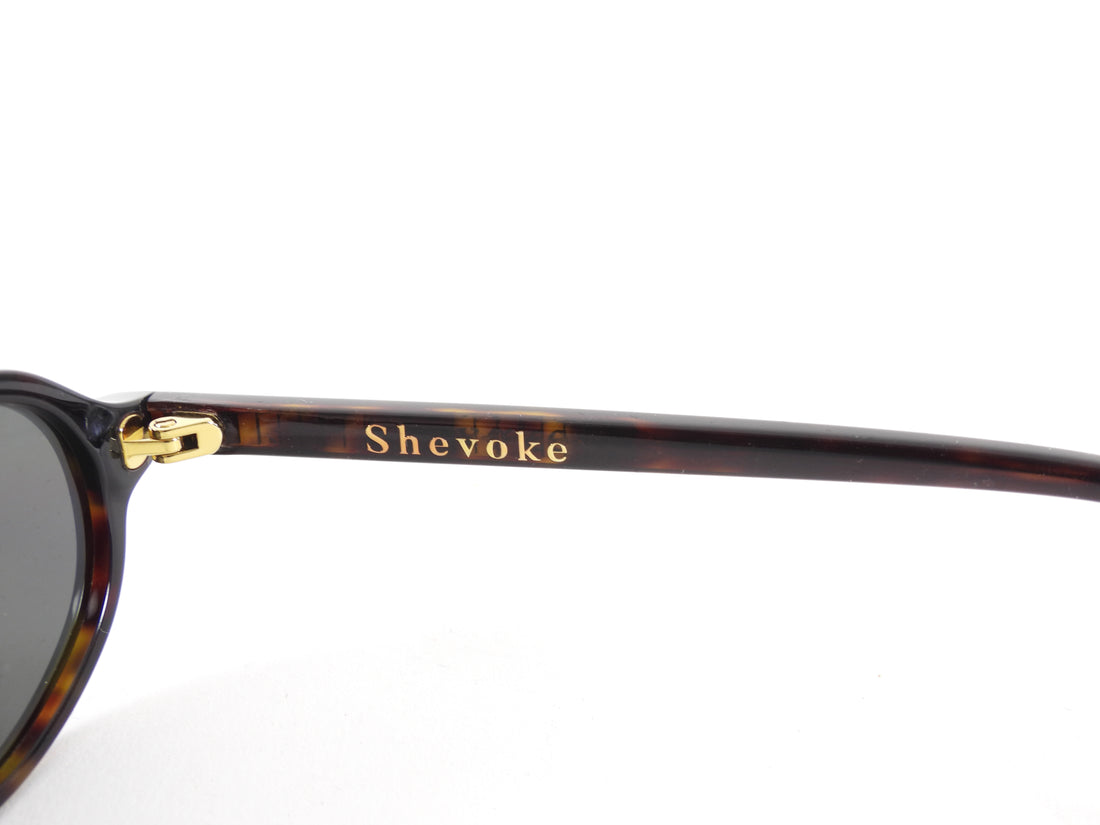 Shevoke Brown Rowa Dark Tortoise Oval Sunglasses