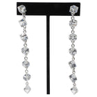 Swarovski Crystal Long Cube Chain Fringe Earrings