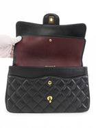 Chanel Black Chanel Classic Lambskin Jumbo Double Flap Bag GHW