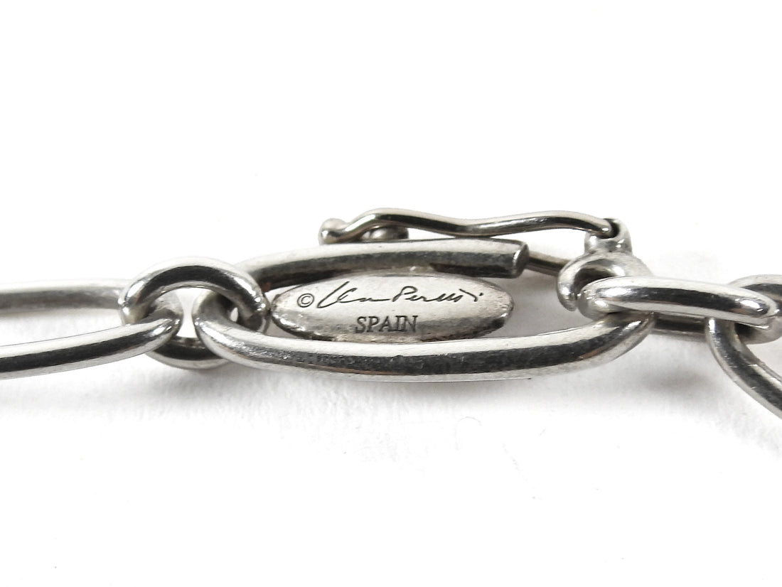 Tiffany & Co. Silver x Elsa Peretti Sterling Silver Round Pendant Necklace