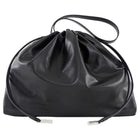 The Row Black Angy Calfskin Leather Drawstring Shoulder Bag