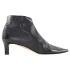 The Row Black Glove Leather Carla 45mm Ankle Boots - 36.5