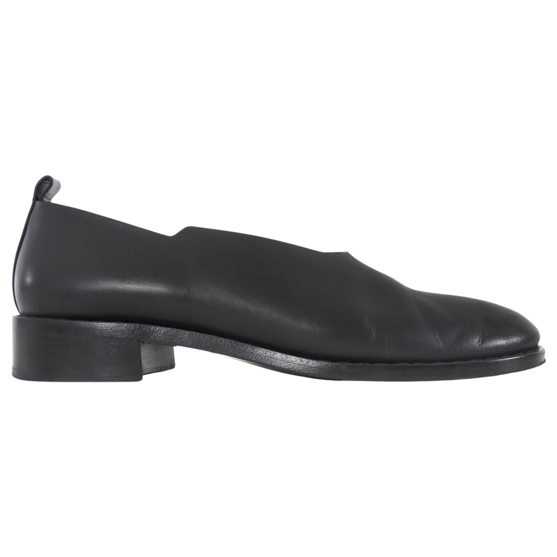 The Row Black Leather Monceau Leather Loafers - 41