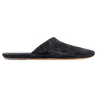 The Row Black Suede Franco Flat Slippers - 36.5