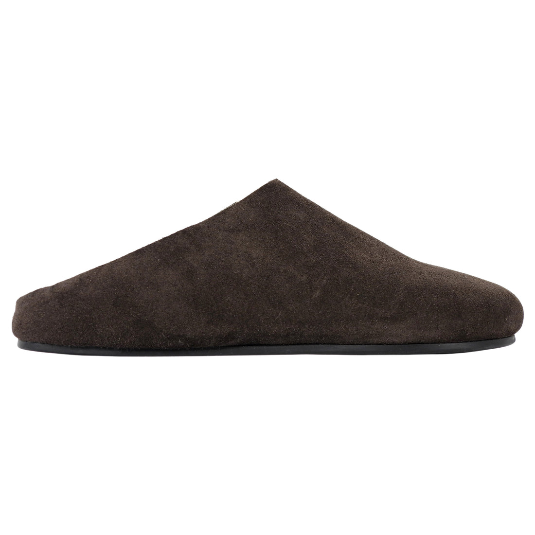 The Row Hudson Dark Brown Suede Shearling Slipper Shoes - 37.5 (fits like 7)