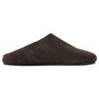 The Row Hudson Dark Brown Suede Shearling Slipper Shoes - 37.5 (fits like 7)