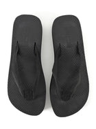 The Row Black Grosgrain Thong Rubber Platform Dune Sandals - 36