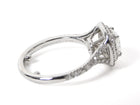 Tiffany & Co. Platinum Cushion Cut Brilliant Soleste Double Halo Engagement Ring - 4.75 / 15.5