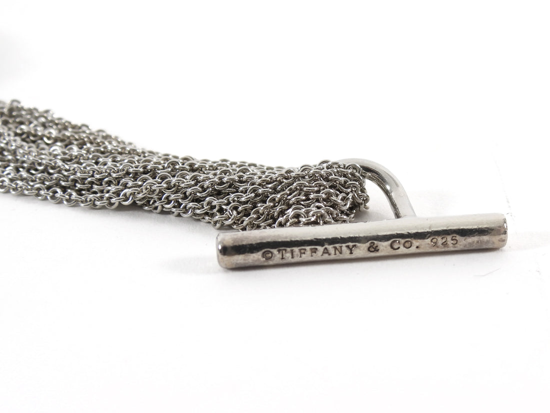 Tiffany & Co. Silver Sterling Silver Multi Strand Toggle Bracelet - 6.5"